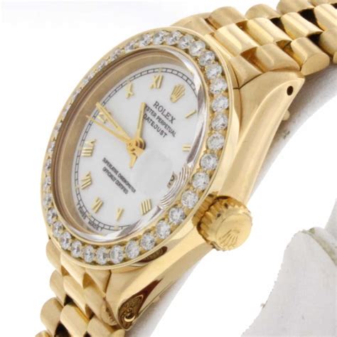 president bracelet rolex lady diamond|rolex 26mm diamond bezel.